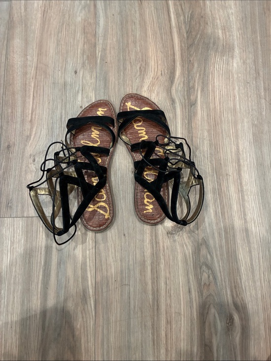 Sam Edelman Shoes - Sam Edelman Black Lace-Up Leather Gladiator Sandals SIZE 8